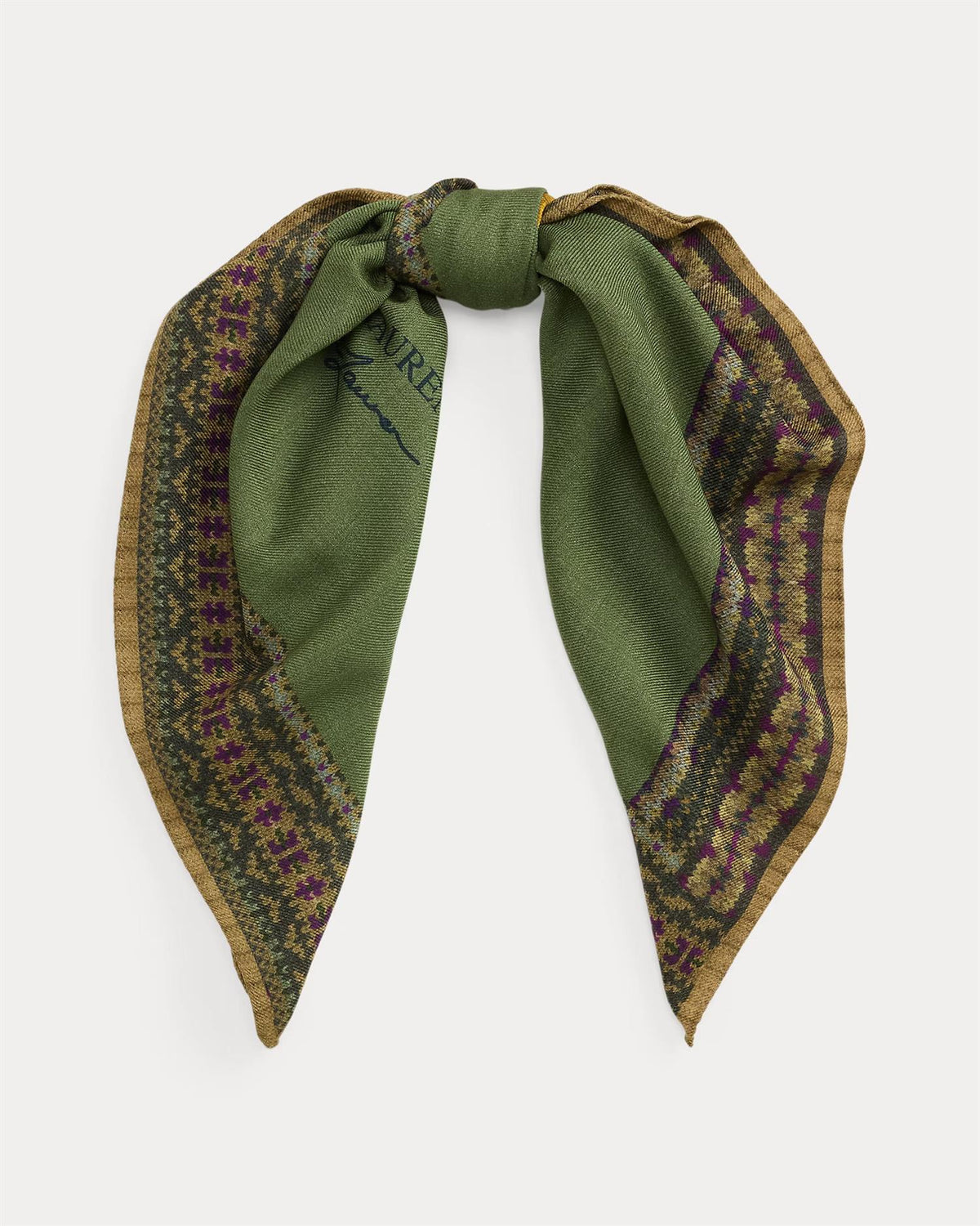 Polo Bear Wool Square Scarf