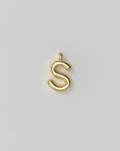 Letter Charm Small Plated - S