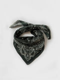 CASHMERE PAISLEY SCARF - GREEN 65 CM