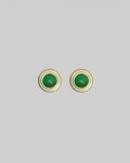 Lolly Stud Malachite Plated