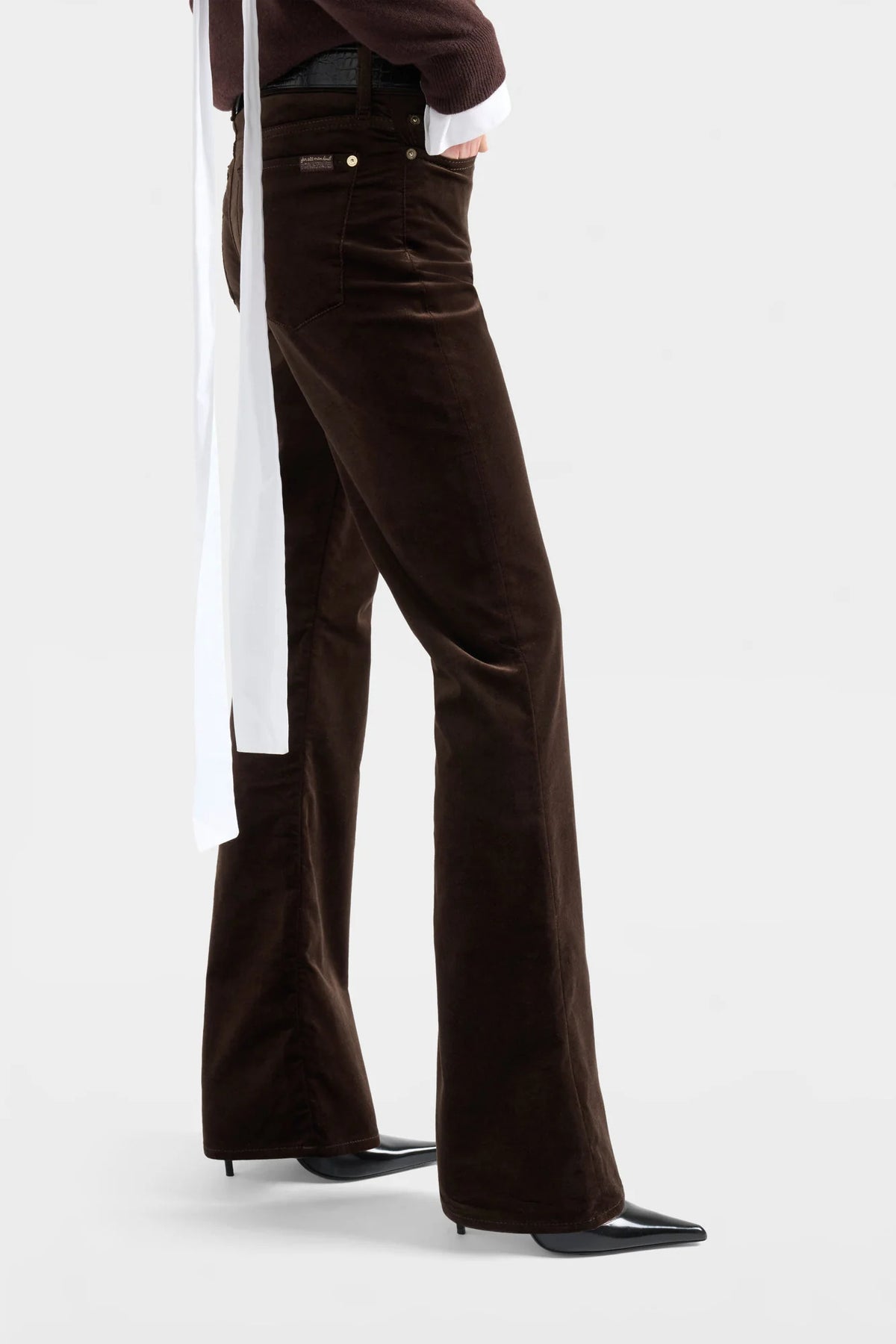 THE LEGGY BOOTCUT Velvet Chocolate