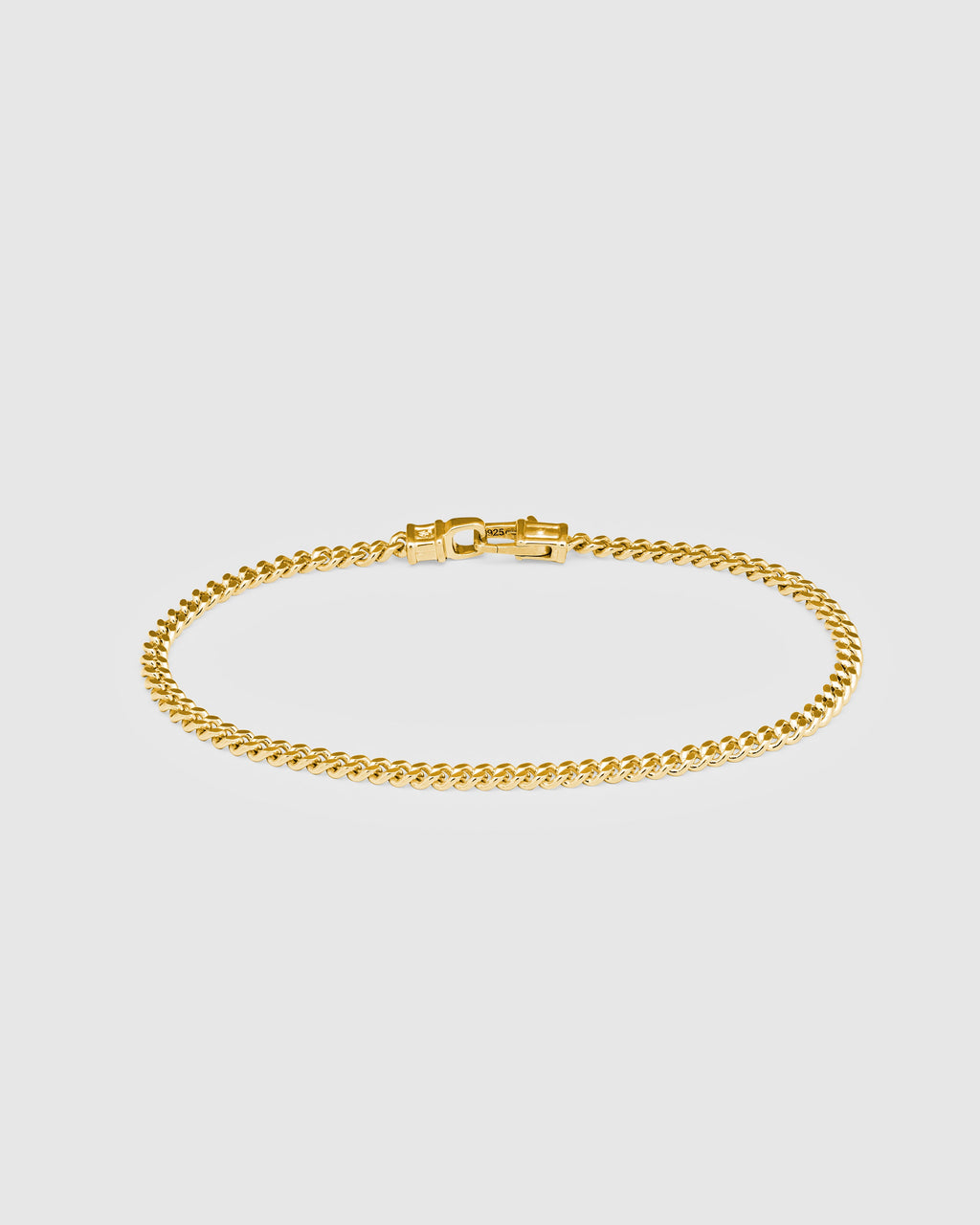 Curb Bracelet M Gold Armbånd