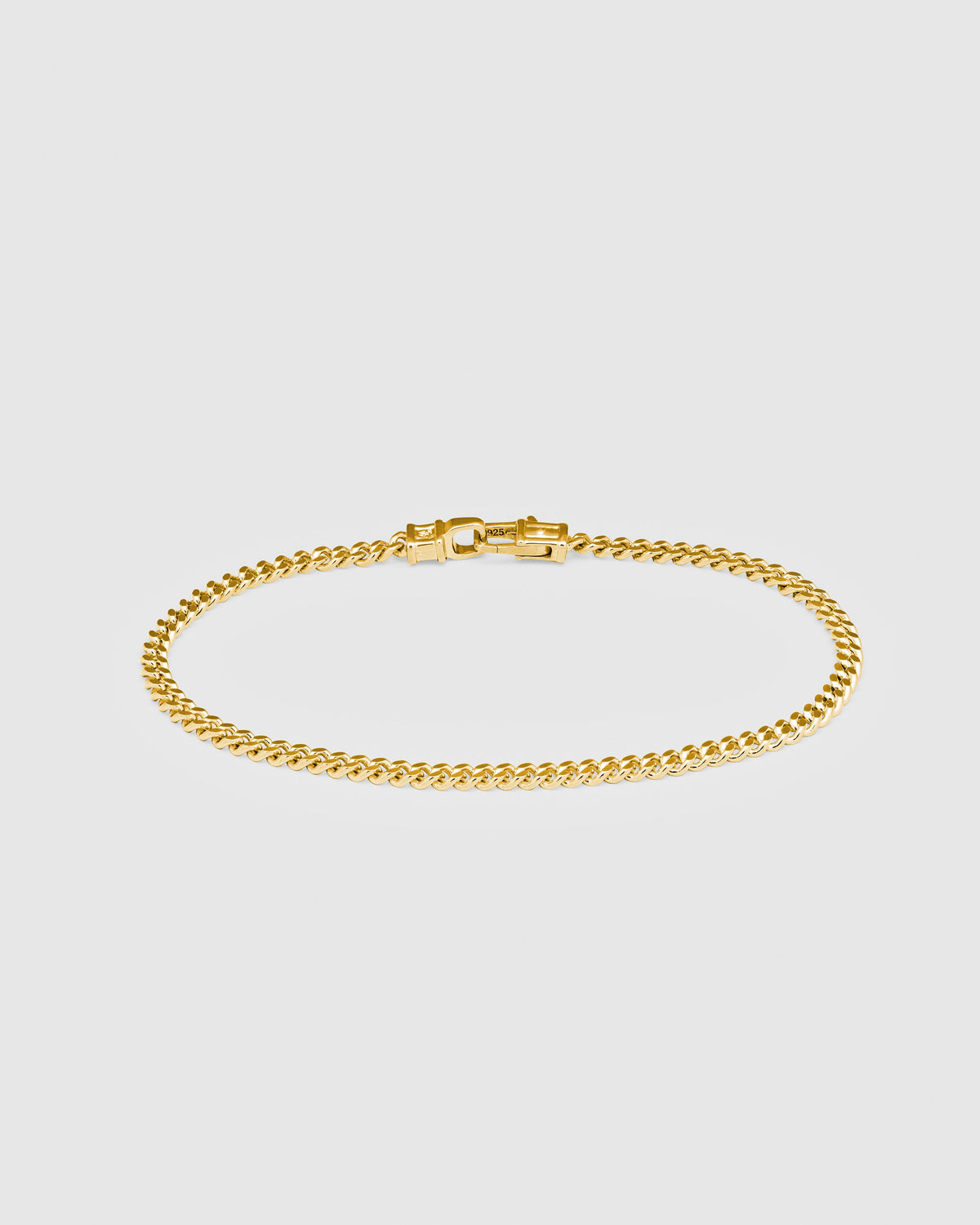 Curb Bracelet M Gold Armbånd