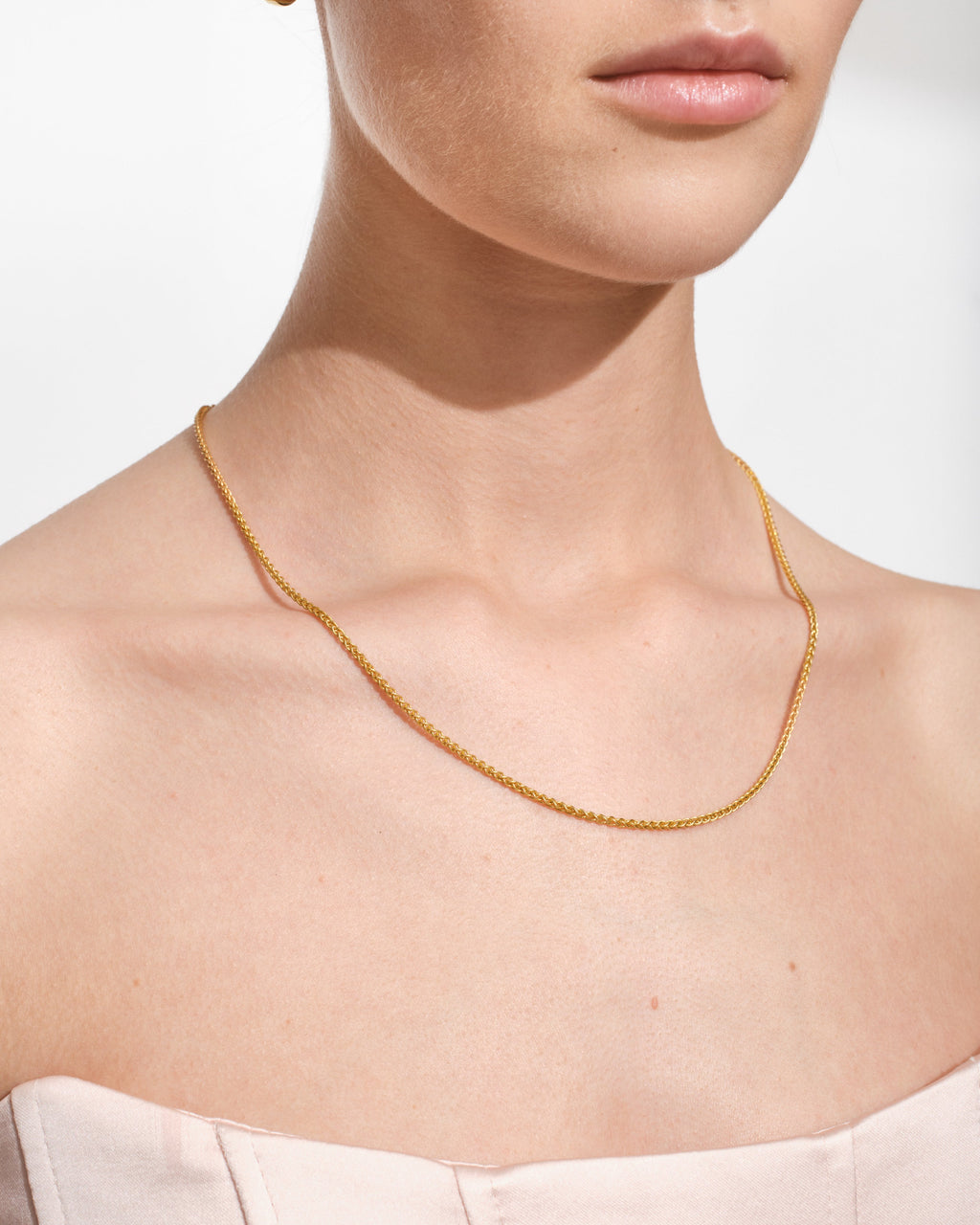 Spike Chain Gold 18 Inches Smykke