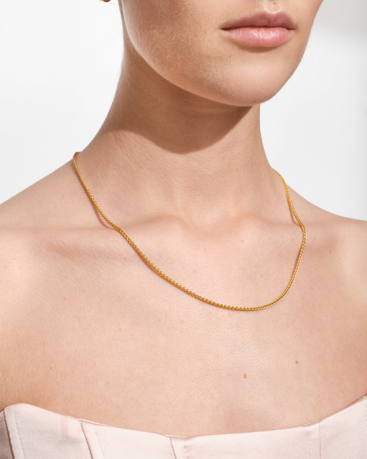 Spike Chain Gold 18 Inches Smykke