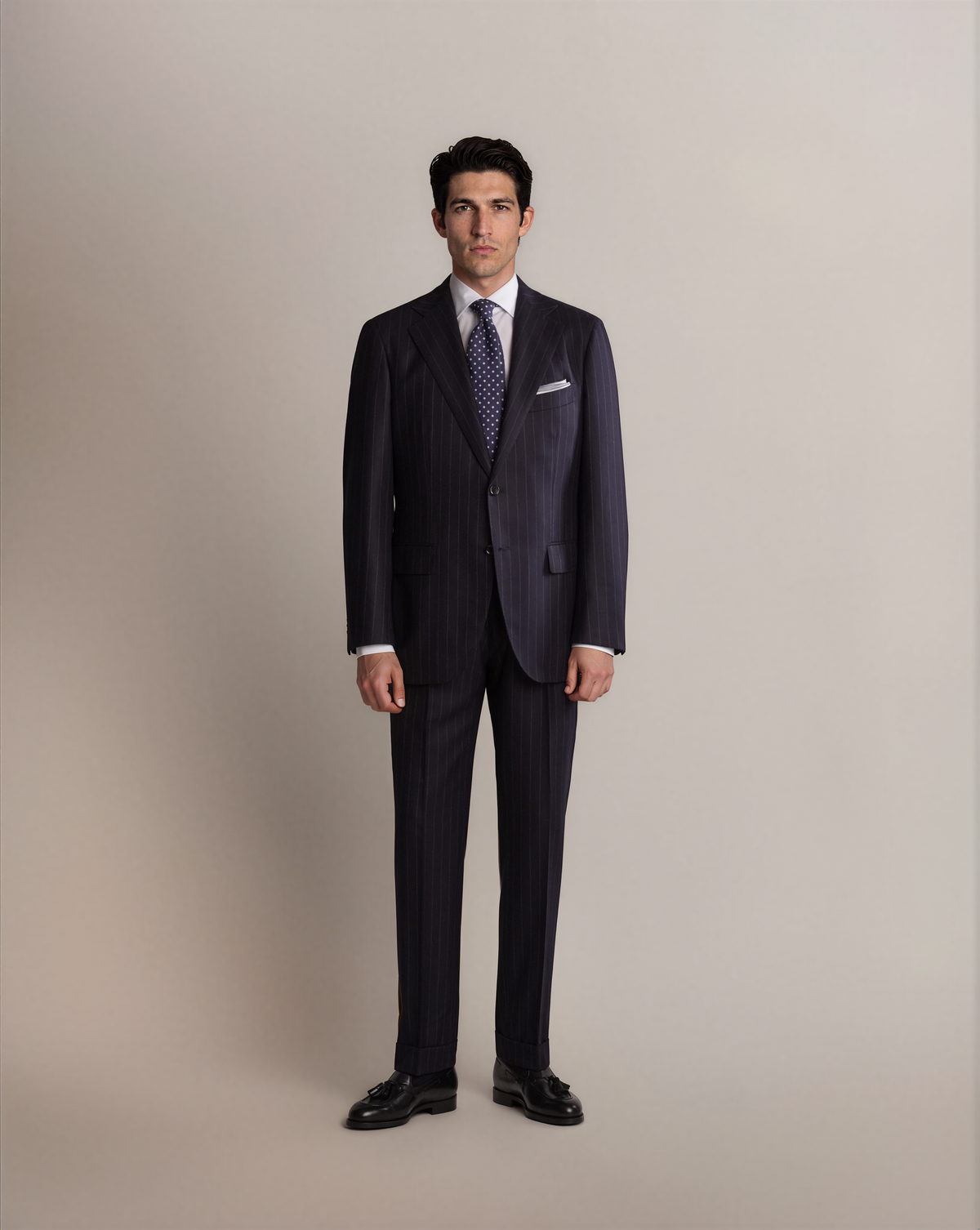 Mod 2 Flannel Pinstripe Suit Konfeksjon
