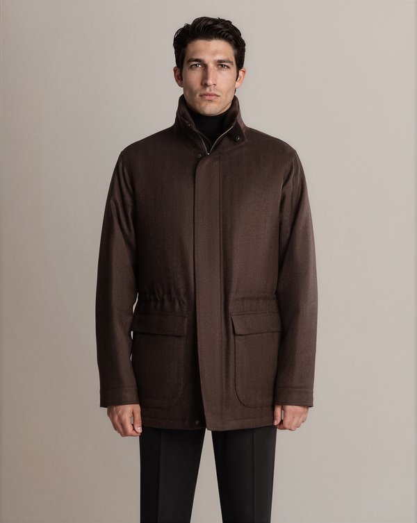 Herringbone Car Coat