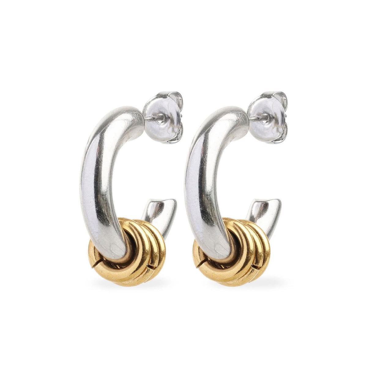 Luna - Hoops Stud Earrings Stainless Steel