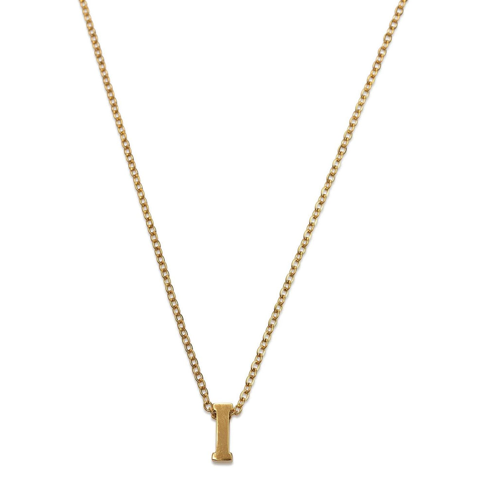 Viola - Letter Necklace Stainless Steel Gold, V