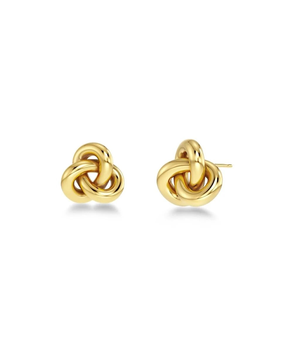 Infinity Knot Studs S Gold Ørepynt