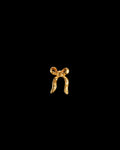 Bow Ear Stud - Gold-plated Silver Ørepynt