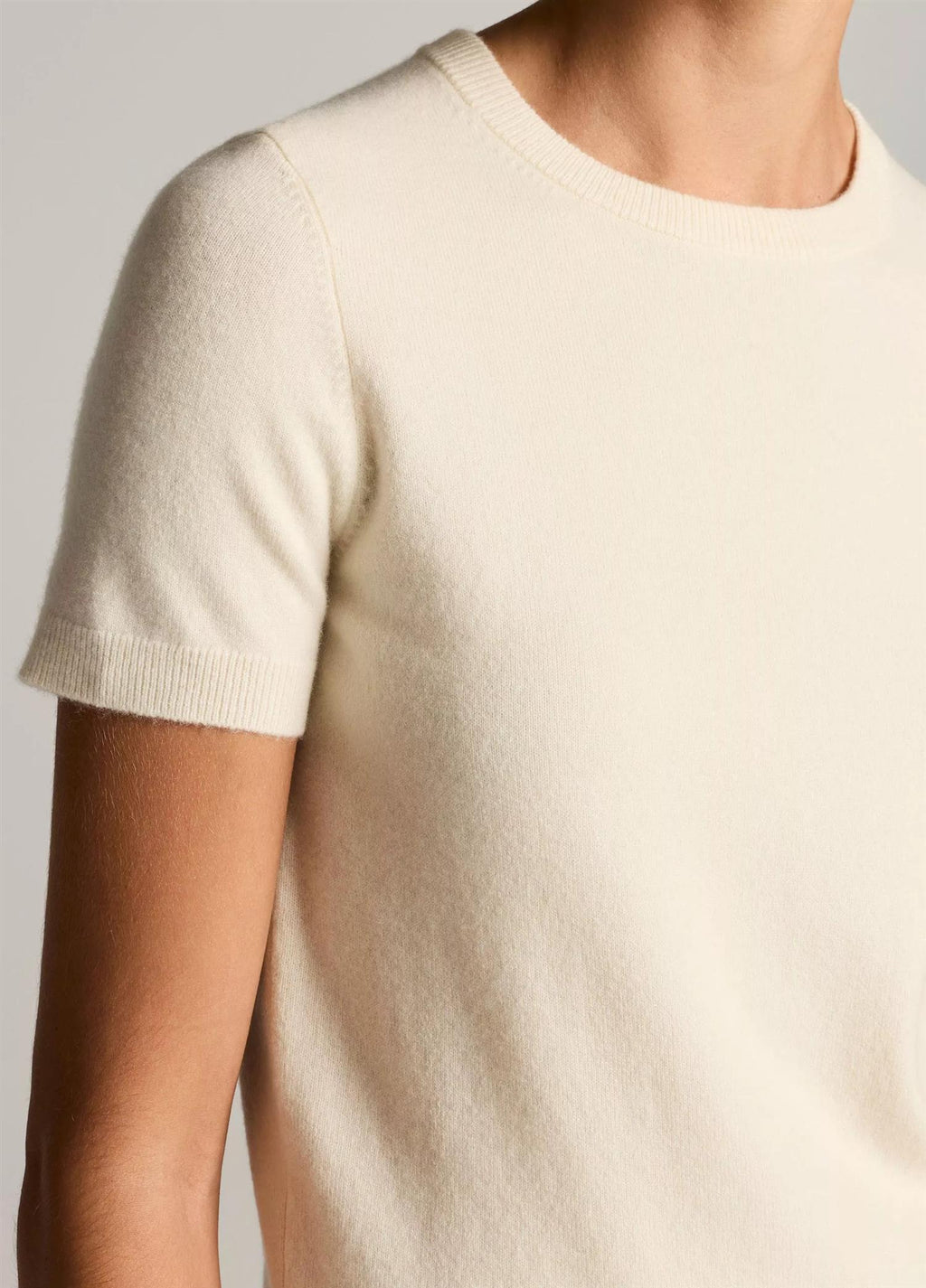 Wool & Cashmere-Blend Short-Sleeve Sweater