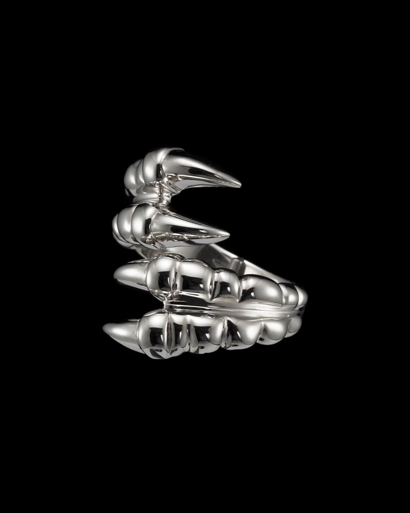 Claw Double Ring - Silver Ring
