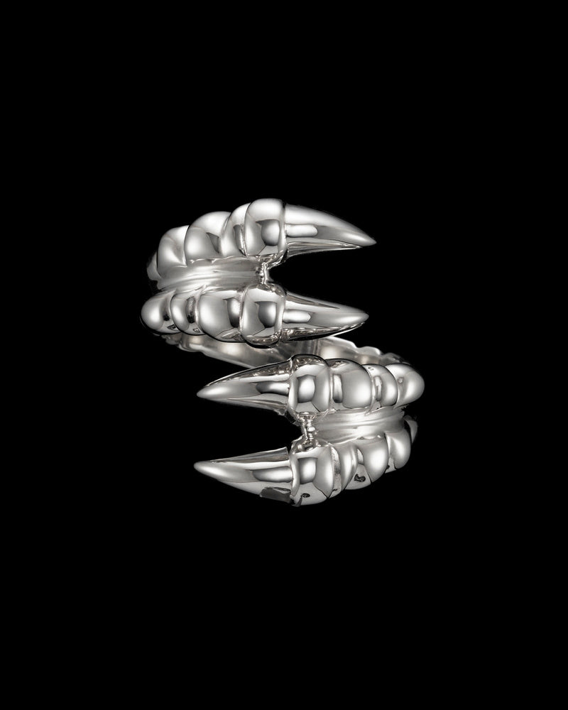 Claw Double Ring - Silver Ring