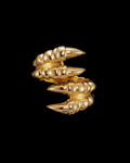 Claw Double Ring - Gold-plated Silver Ring