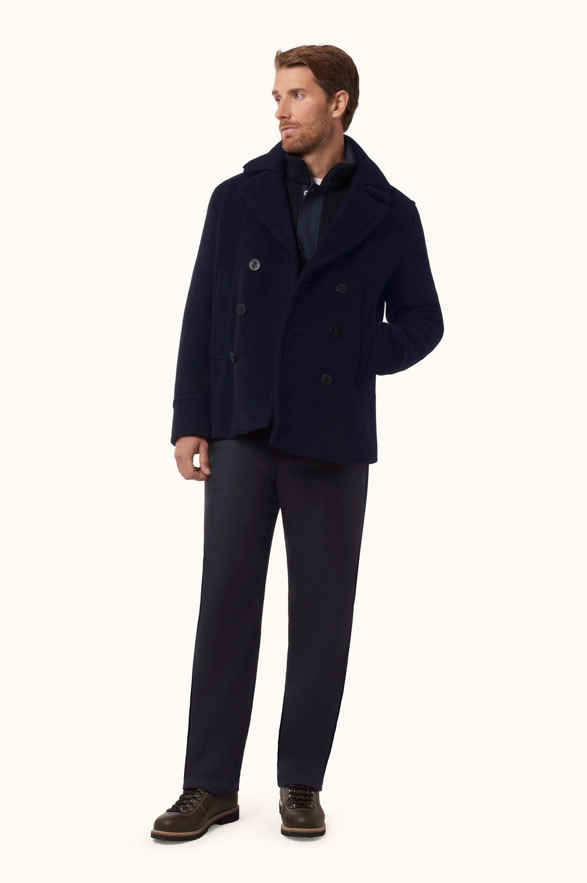 MAN'S PEACOAT C.W. WOOL Yttertøy