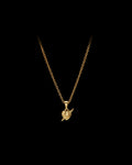 Tiny Tuvstarrs Heart Necklace - Gold-plated Silver Smykke