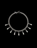 Chunky Chain Pearls Necklace - Silver - Glass Pearl Smykke