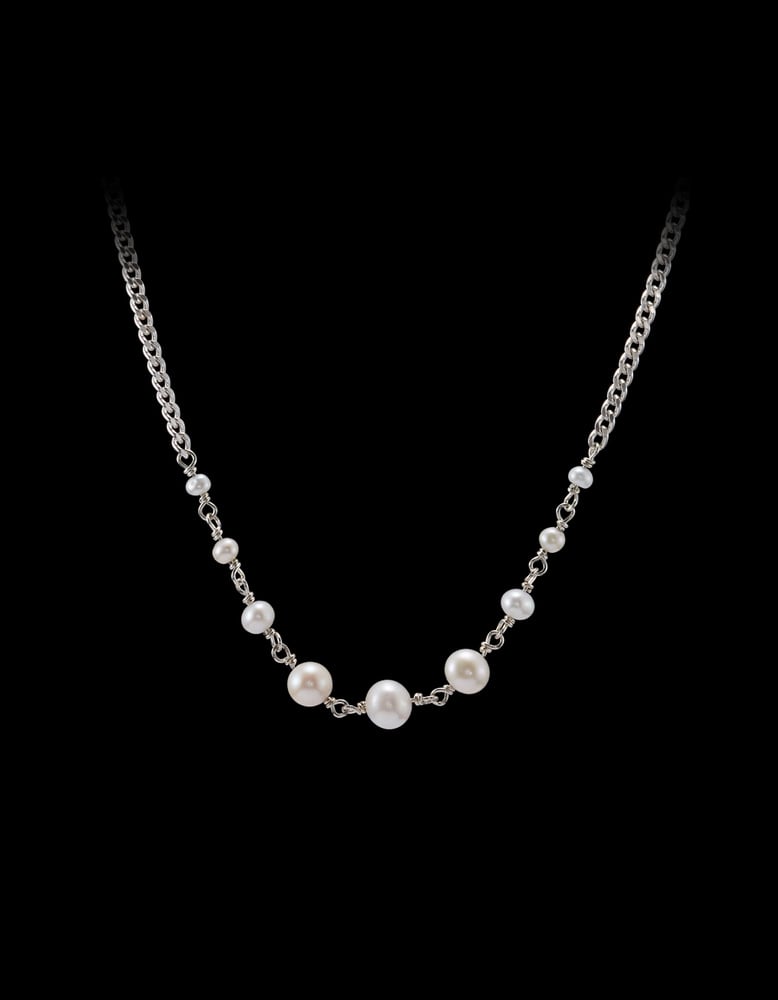 Dawn Necklace - Silver - Freshwater Pearl Smykke