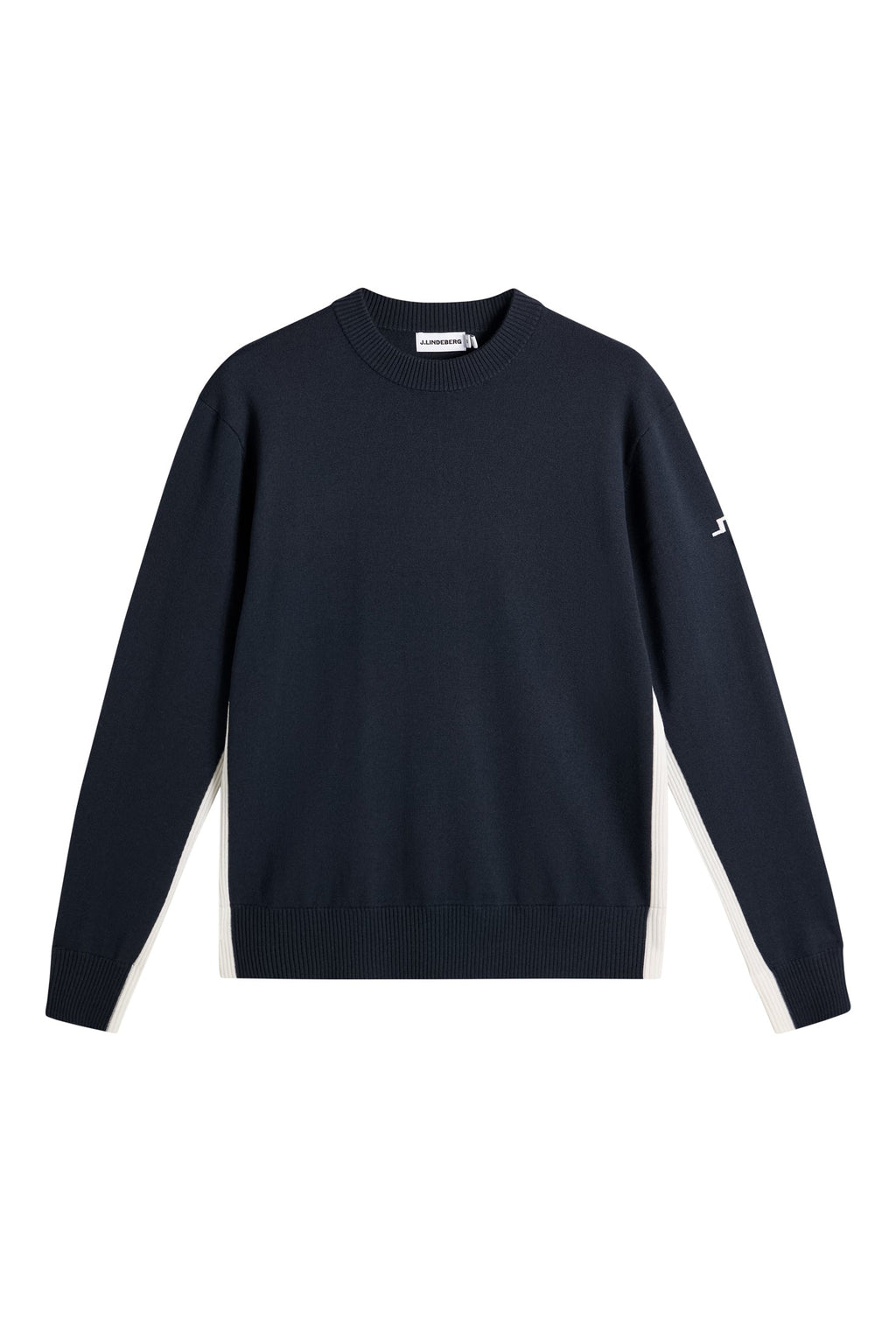 Chester Side Stripe Knit Crew Genser
