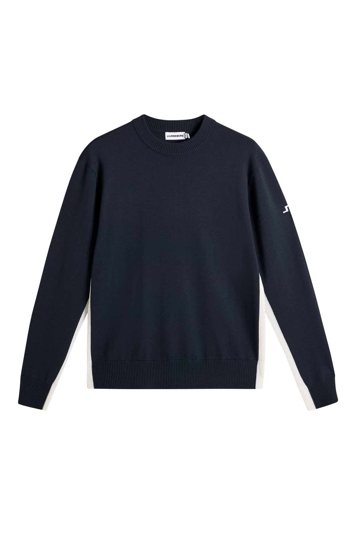 Chester Side Stripe Knit Crew Genser