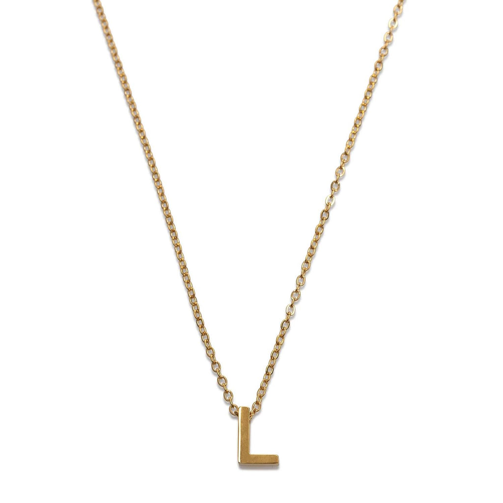 Viola - Letter Necklace Stainless Steel Gold, S
