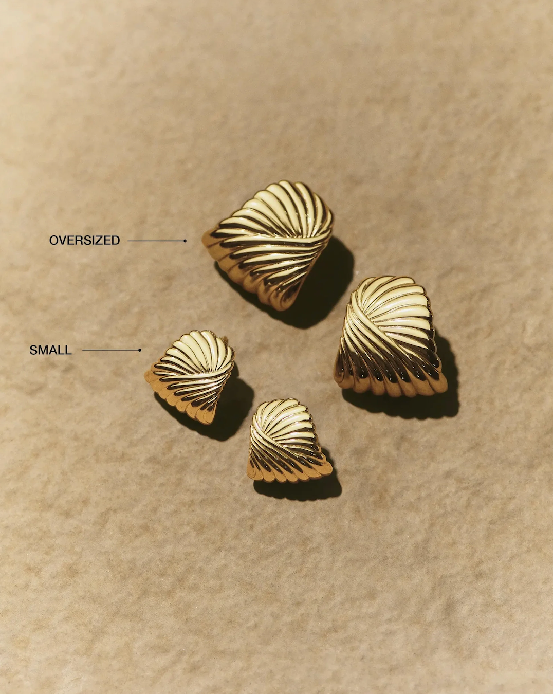 RIPPLE OVERSIZED STUD EARRINGS