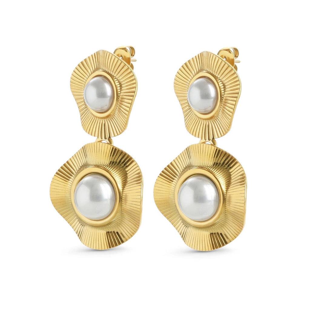 Noelle - Pearl Earrings Stainless Steel