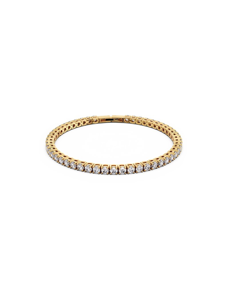 Tennis Bracelet Gold Ørepynt