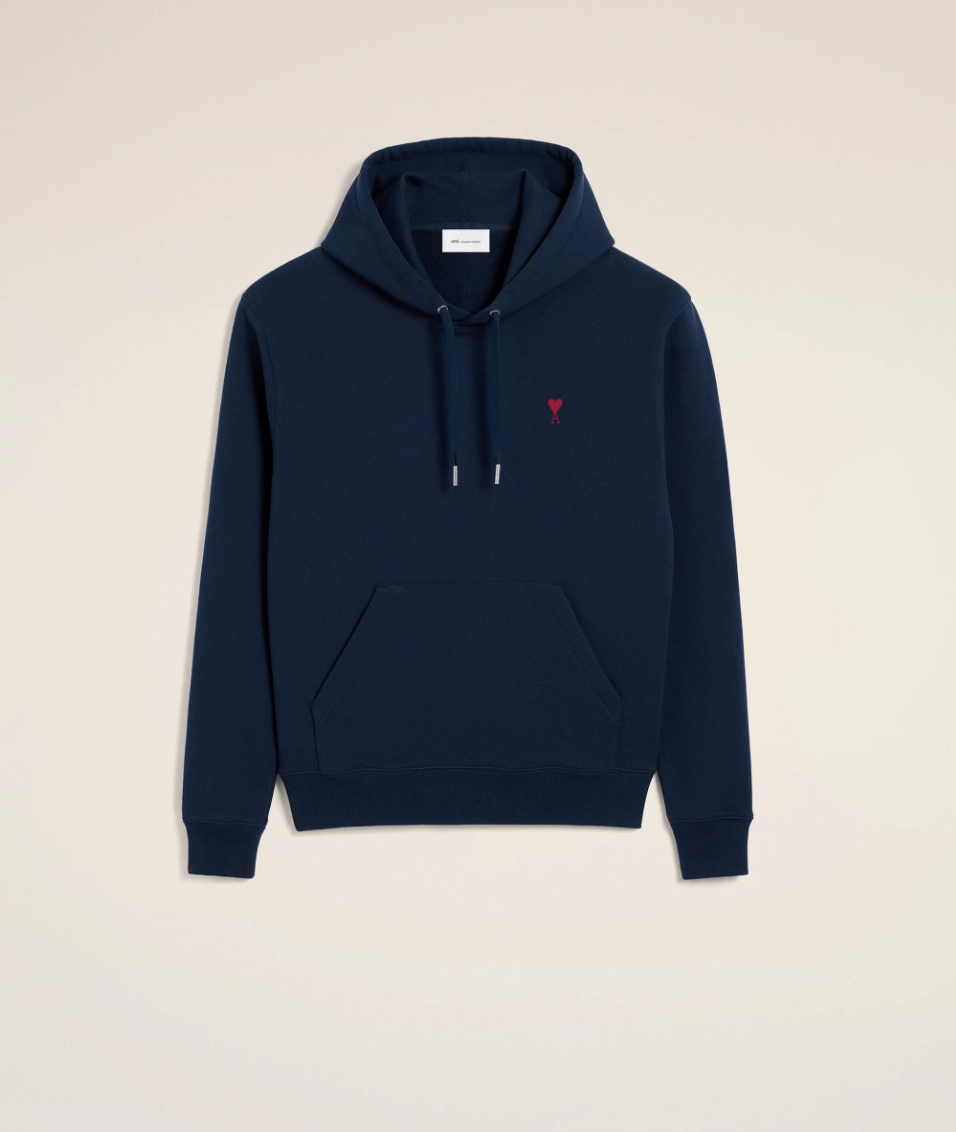 HOODIE WITH RED AMI DE COEUR