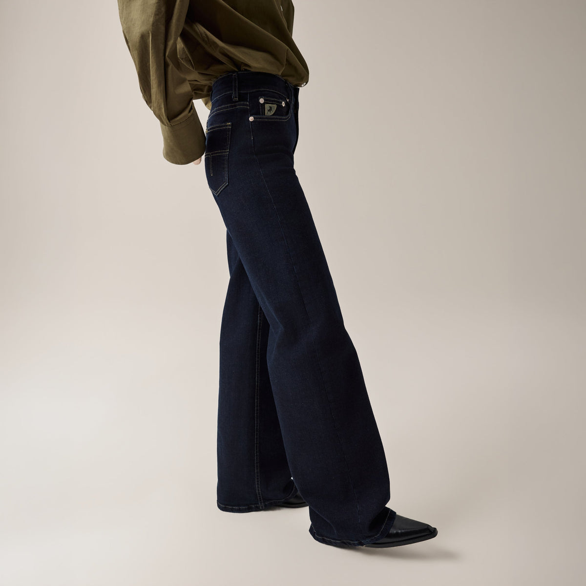 Palazzo Deeply Rinse Jeans