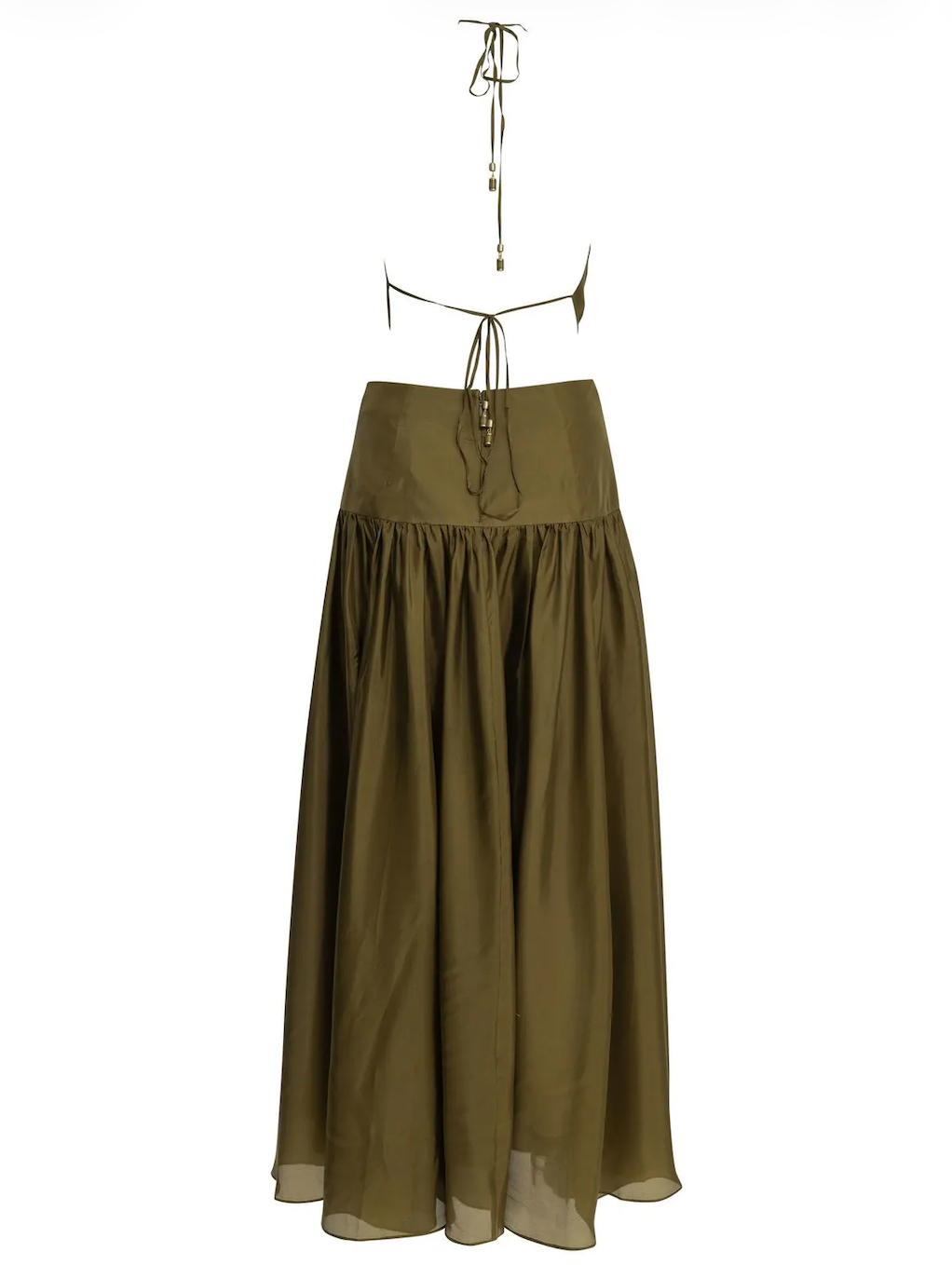 Indra Plunge Halter Maxi Dress