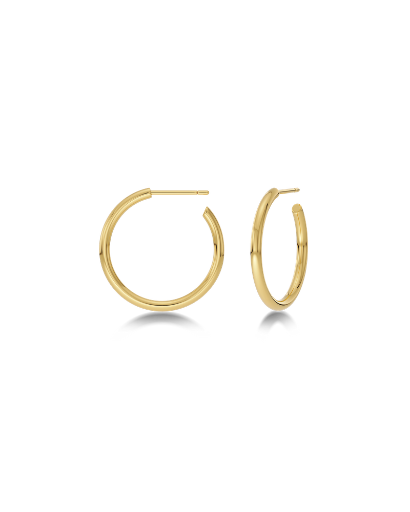 Hoops Earrings Gold M Ørepynt