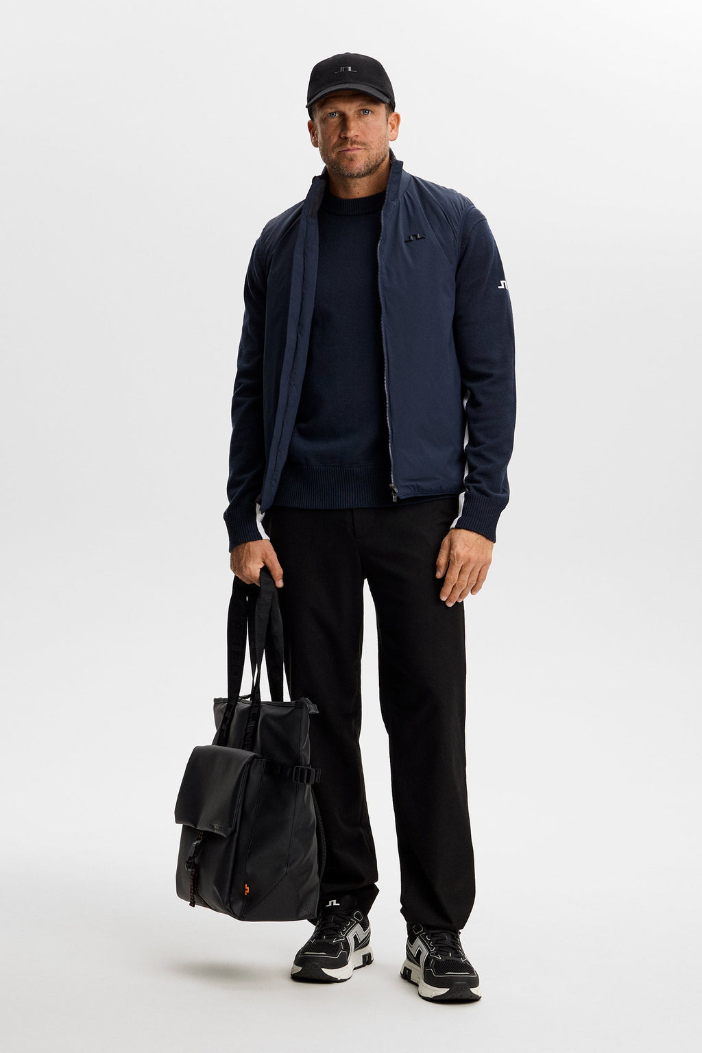 Chester Side Stripe Knit Crew Genser