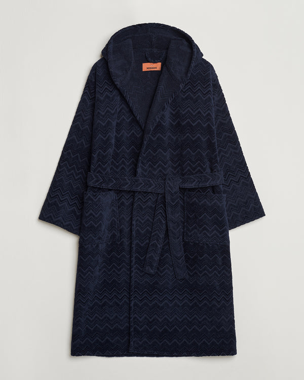 Chalk Hooded Bathrobe