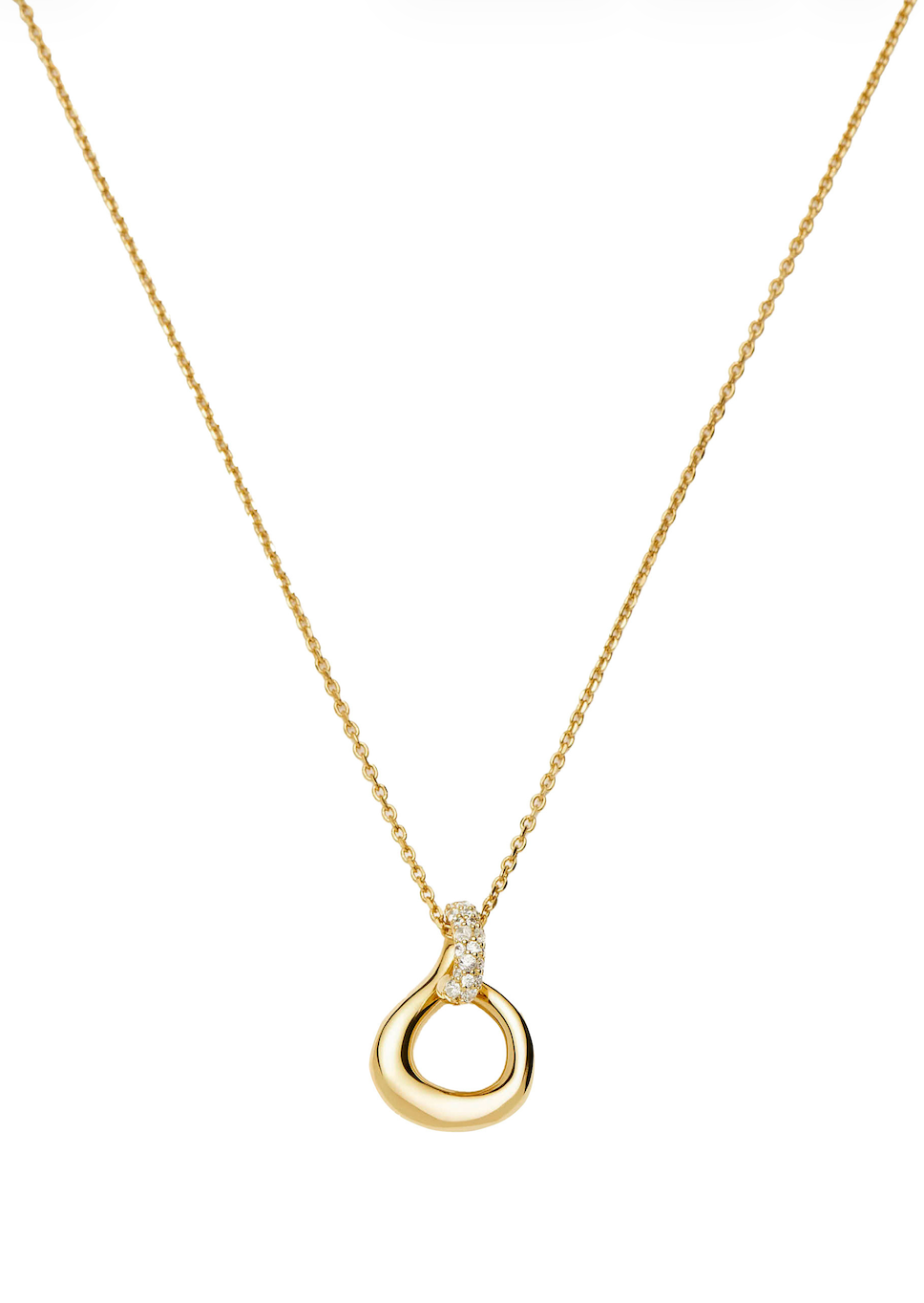 MOLTEN SNOW TWISTED PENDANT NECKLACE