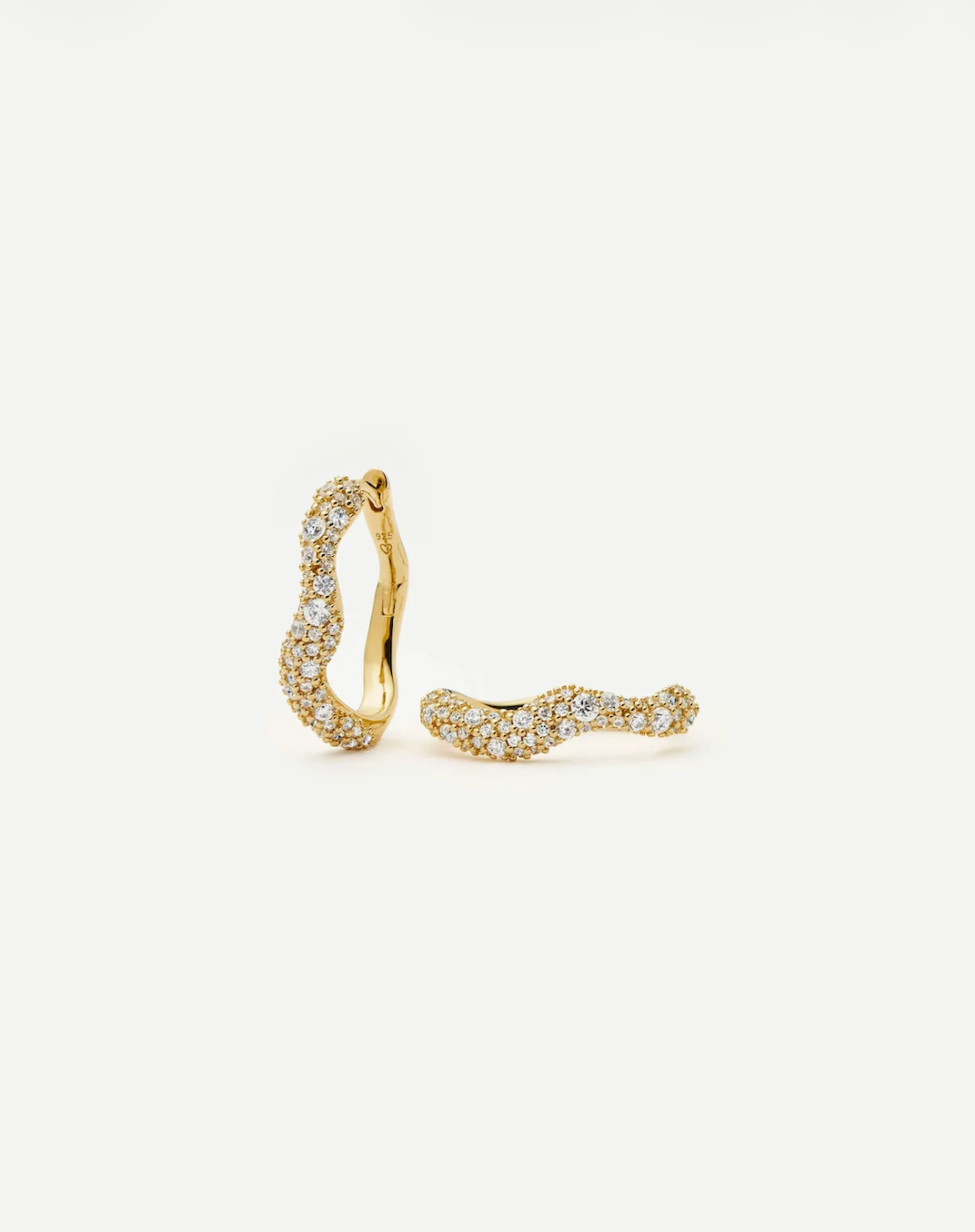 MOLTEN SNOW SMALL HOOP EARRINGS