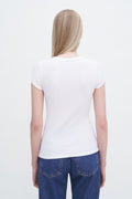fine rib tee Topper