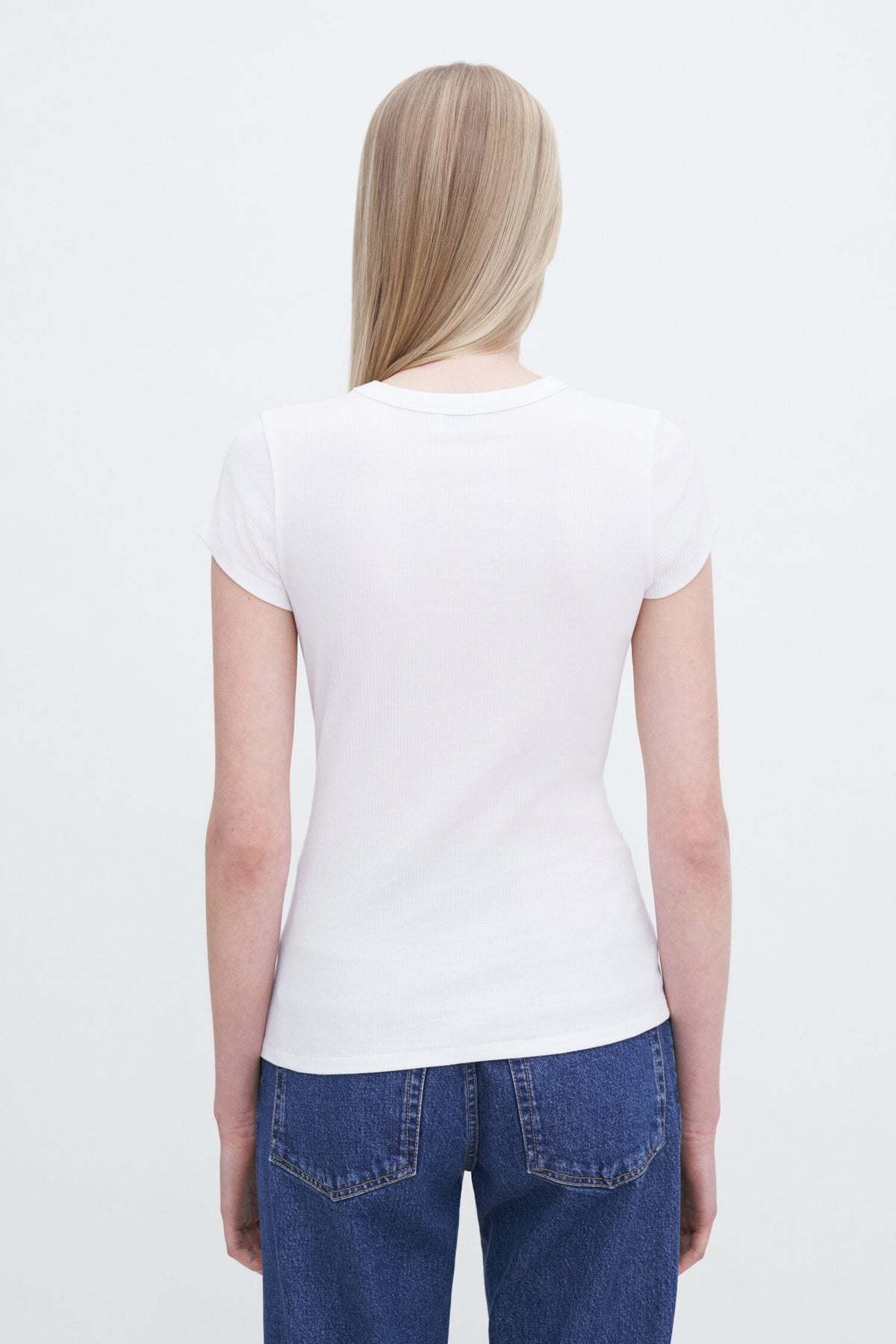 fine rib tee Topper