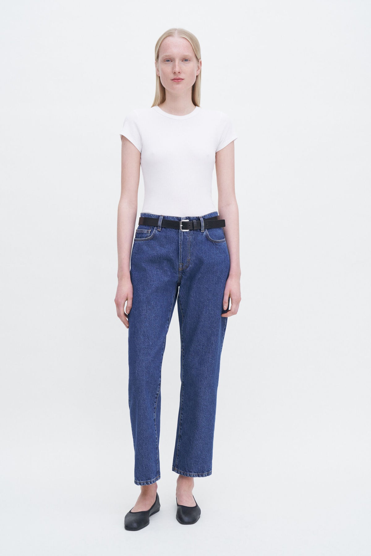 fine rib tee Topper