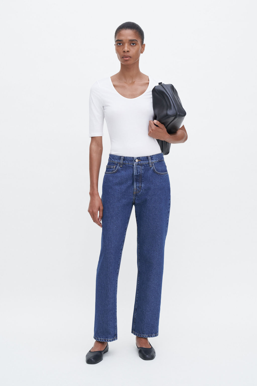 Cotton Stretch Scoop Neck Top Topper