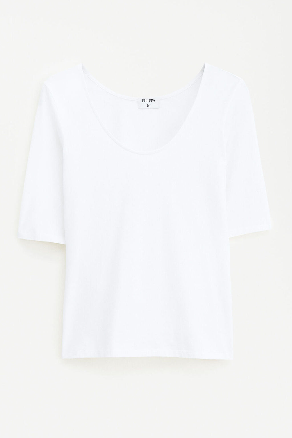 Cotton Stretch Scoop Neck Top Topper