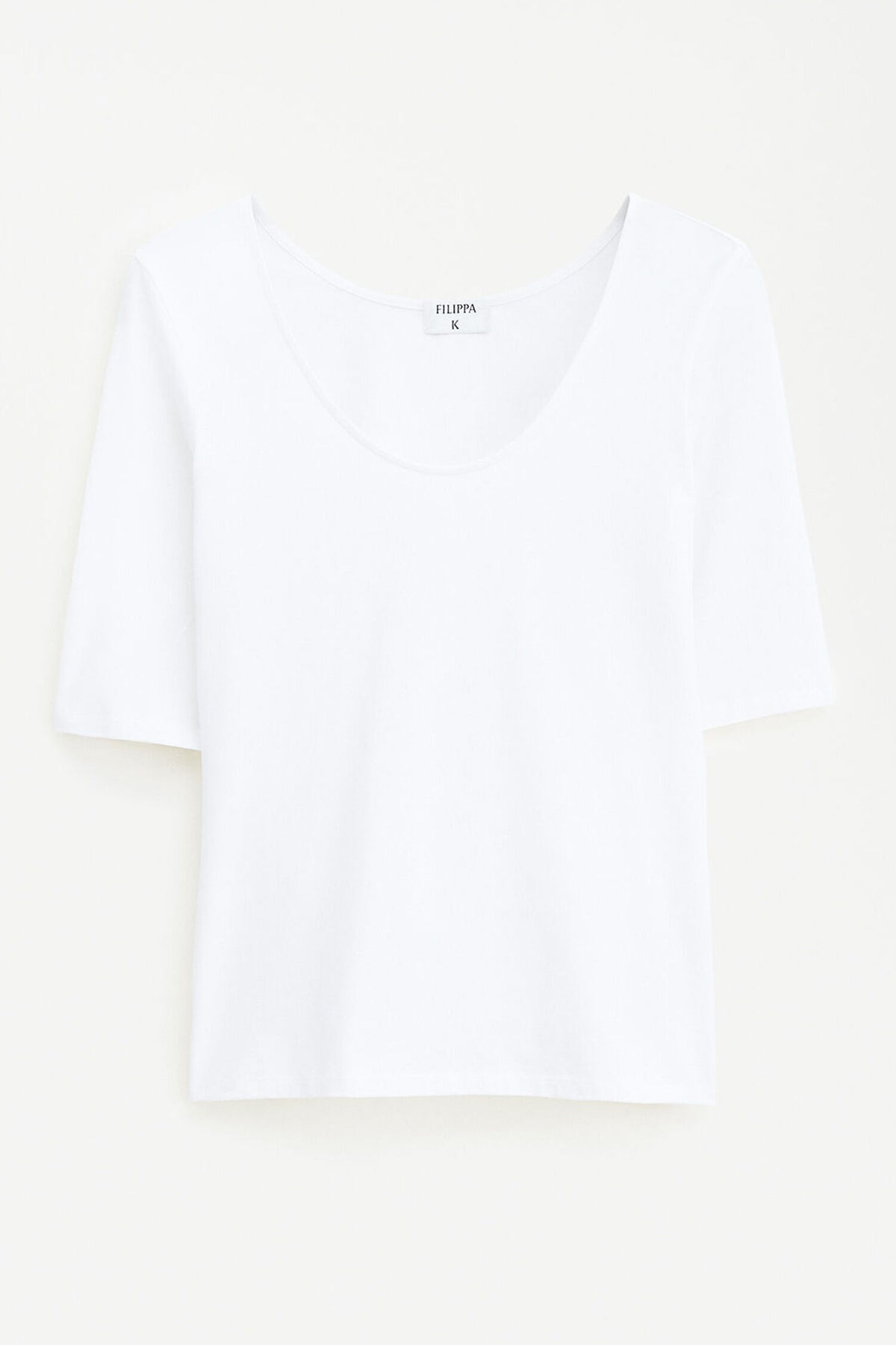 Cotton Stretch Scoop Neck Top Topper