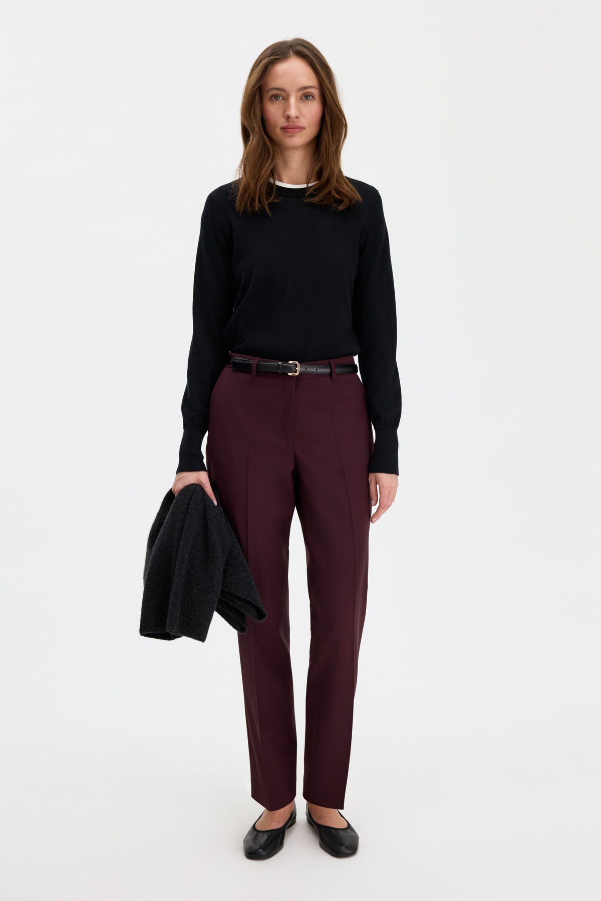 Merino R-neck Sweater Genser