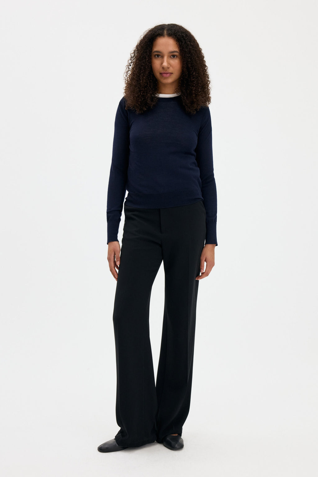 Merino R-neck Sweater Genser