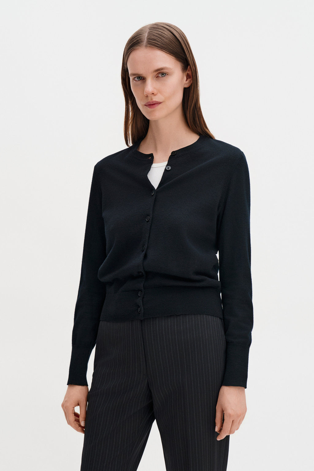 Merino Short Cardigan Genser