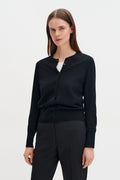 Merino Short Cardigan Genser