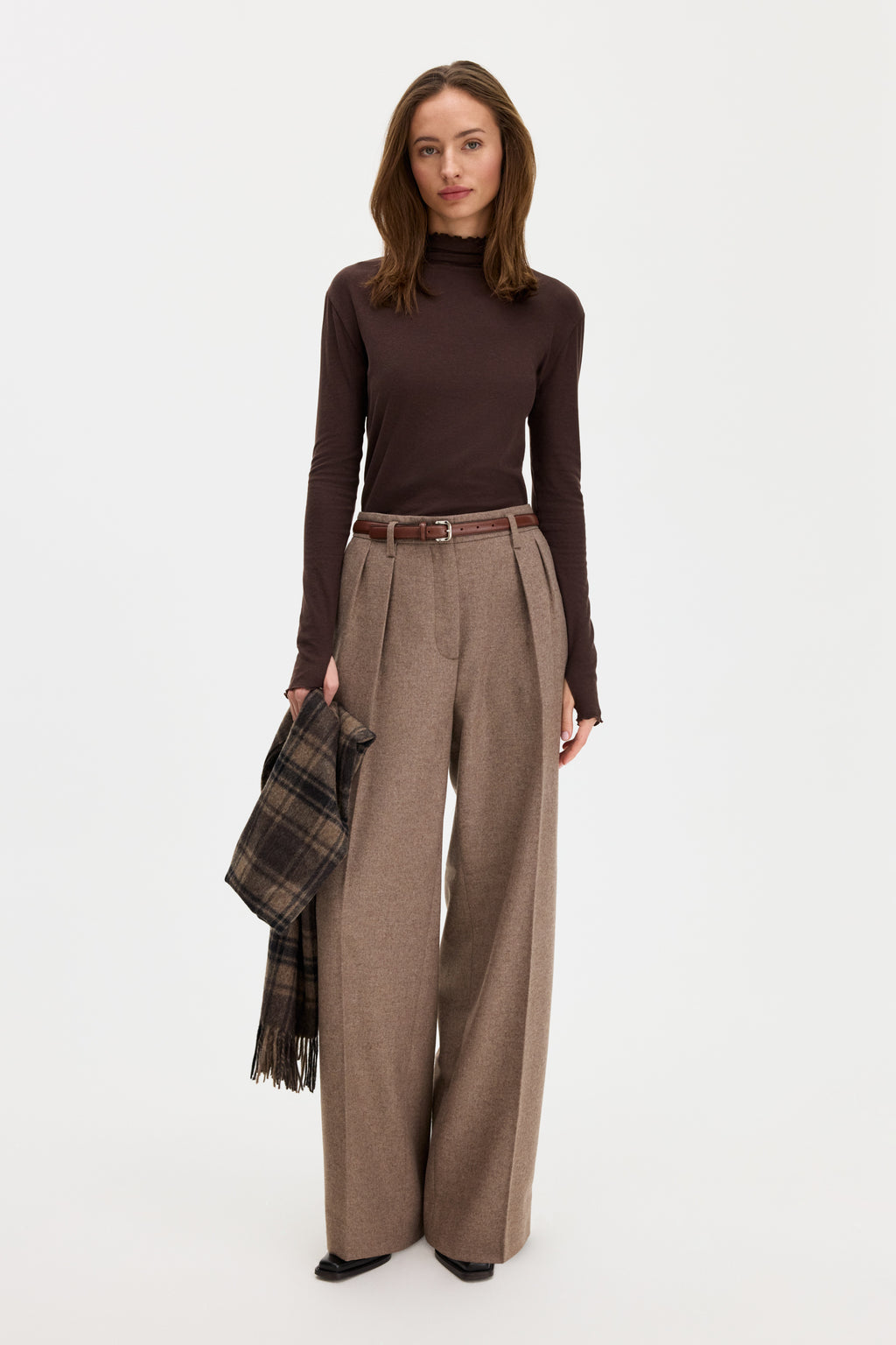 rib mock neck top Genser