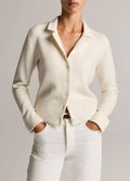 Notch-Collar Double-Face Wool-Blend Cardigan