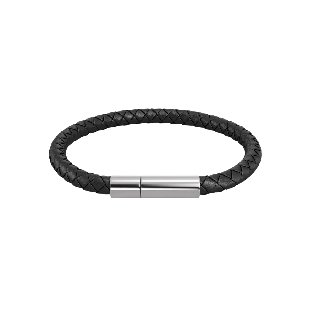 Franky Bracelet Leather Black Armbånd
